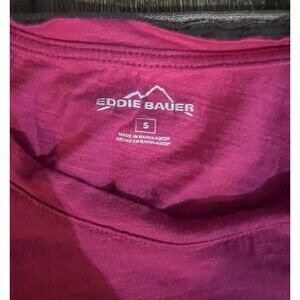 Eddie Bauer T Shirt Women Sz S Sleeve Tee Cotton Pink